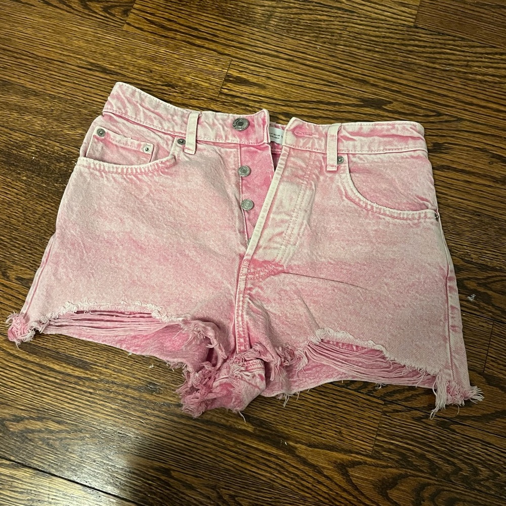 Bubble Gum Pink Washed Denim